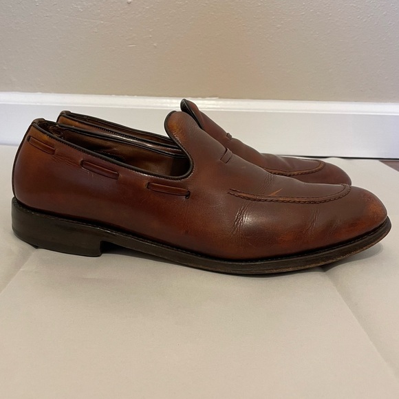 Allen Edmonds Men’s Brown Leather Loafers Dress Shoes Size 9.5C 82374 Preppy - Picture 5 of 10